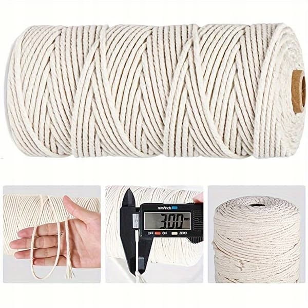 TILLBEHÖR MACRAME STRING 100M FÖR KLASSER DEKORATIVA KLASSER PÄRLOR