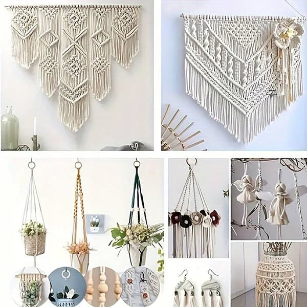 TILLBEHÖR MACRAME STRING 100M FÖR KLASSER DEKORATIVA KLASSER PÄRLOR