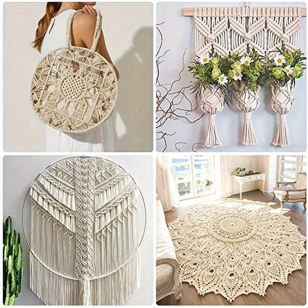 TILLBEHÖR MACRAME STRING 100M FÖR KLASSER DEKORATIVA KLASSER PÄRLOR