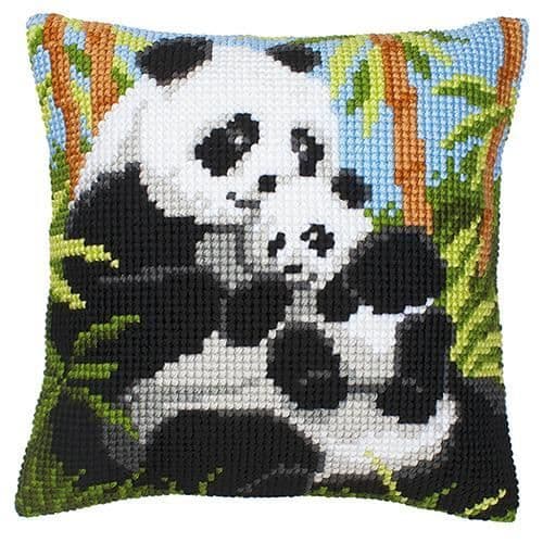 Pandas Cross Stitch Cushion Kit