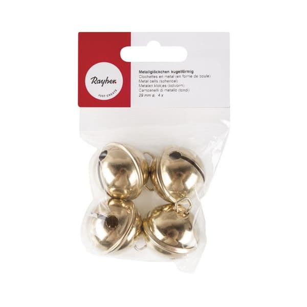 Grelot / Klokke Guld Ø 29 mm 4 stk.