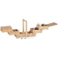 Miniatyrbild 1 av 4: Relaxdays Small Bamboo Craft Box Syarbetarlåda utan innehåll Lockad korg 20x27x15cm, Natur -