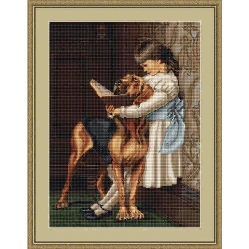 Luca-S LB429 Räknat korsstygnskit Klass Timme 40 x 28 cm