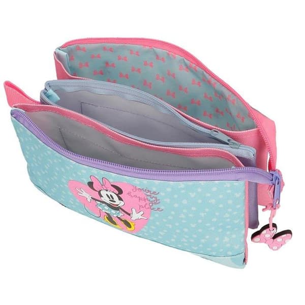 Disney - 2794321 - Minnie Min plats av glädje Triple Pennfodral Blå 22x12x5 cms Polyester