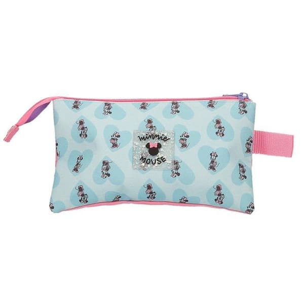 Disney - 2794321 - Minnie Min plats av glädje Triple Pennfodral Blå 22x12x5 cms Polyester