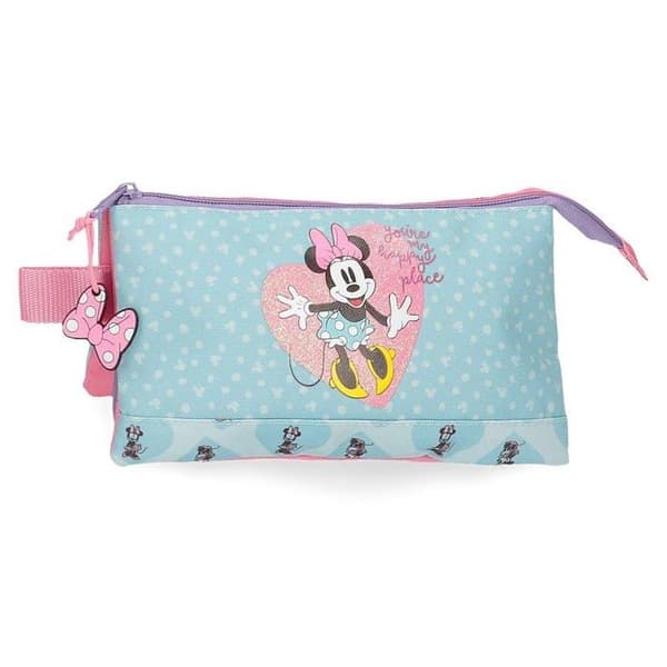 Disney - 2794321 - Minnie Min plats av glädje Triple Pennfodral Blå 22x12x5 cms Polyester