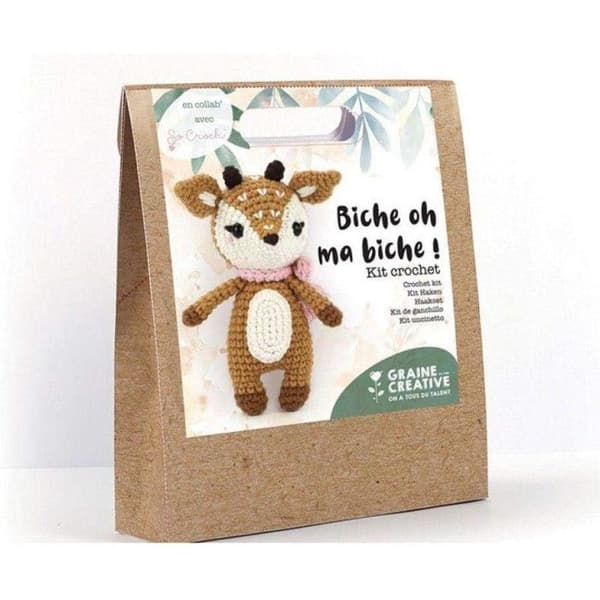 Virkkagarn - Graine Créative - Rådjur - 17 cm - 12 st - Beige