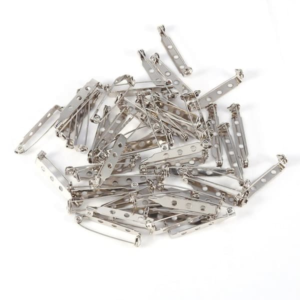 50stk stangstifter broche lås tilbage sikkerhedsfanger rullende DIY håndværk 32mm
