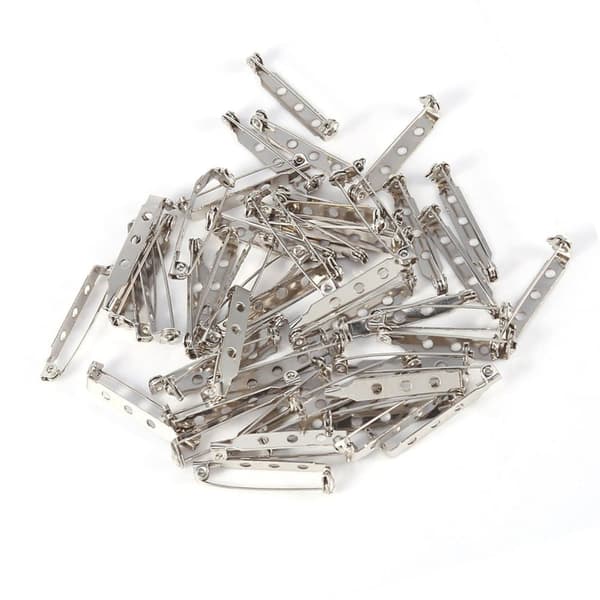 50stk stangstifter broche lås tilbage sikkerhedsfanger rullende DIY håndværk 32mm