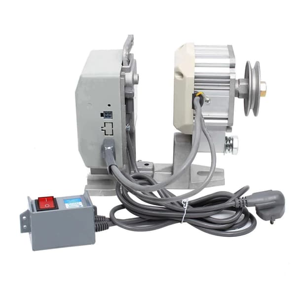 550W Børsteløs Symaskinemotor, Maksimal Hastighed 4500 omdr./min, Konstruktion i Rustfrit Stål,Lys grå, M