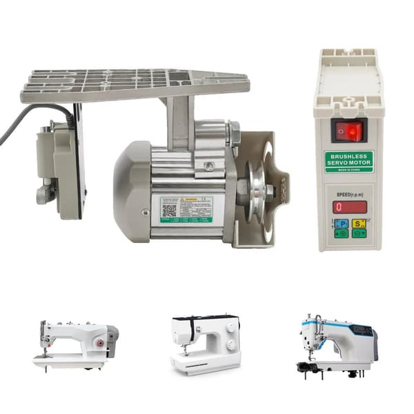 220V Børsteløs DC Symaskinemotor, 750W Effekt, Justerbar Hastighed, LED Skærm