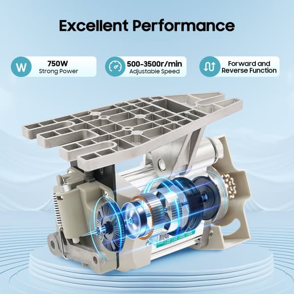 Ompelemasi koneen moottori, 750W teho, säädettävä nopeus 500-3500rpm