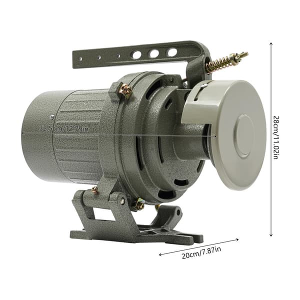 400W Sähkökoneen Ompelemoottori, Korkea Nopeus 3450rpm, Kestävä Valurautarakennus,harmaa