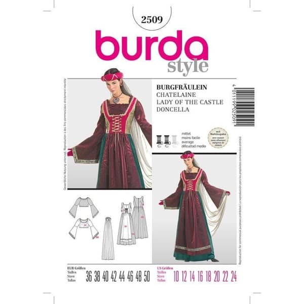 Mönster Burda 2509 Historia Chatelaine