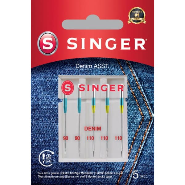 Singer koko 90/110 - jeansnål, 5 stk.