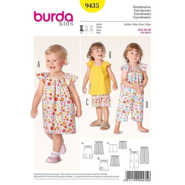 Mönster Burda 9435 Kids Coordinates