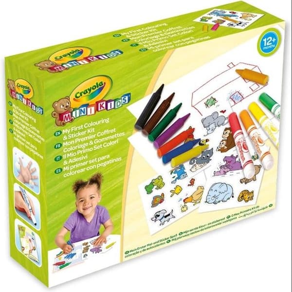 CRAYOLA MINI KIDS Min första målarbok och klistermärken