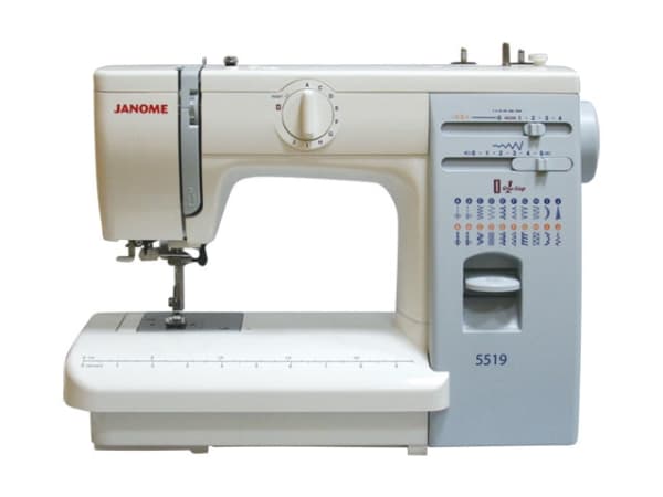 Janome 5519, Hvit, Automatisk symaskin, Sying, 4 mm, Elektrisk, 8 kg