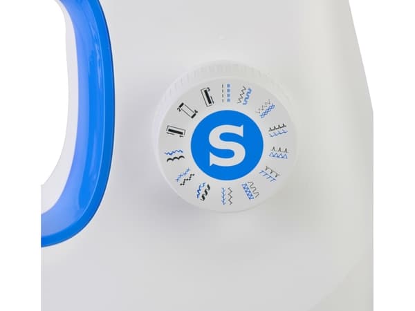 SINGER M3205, Sininen, Valkoinen, Puoliautomaattinen ompelukone, Ompelu, 4-vaiheinen, Vipu, Rotaatio, Sähkö
