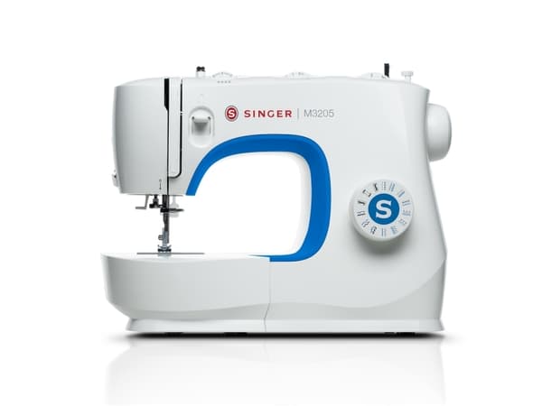SINGER M3205, Sininen, Valkoinen, Puoliautomaattinen ompelukone, Ompelu, 4-vaiheinen, Vipu, Rotaatio, Sähkö