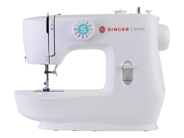 SINGER M1505, Vit, Sy, 4 Steg, Elektrisk, Knapphålsfot, Sicksack fot