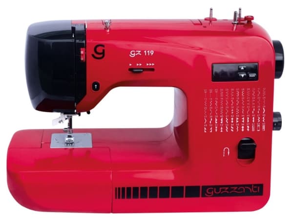 Guzzanti GZ119, Röd, Halvautomatisk symaskin, Sy, 4 Steg, Mekanisk, 42 W