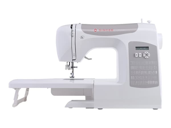 Singer C5205GR - Symaskin - 80 sting - 6 enkeltskrittsknappehull - LCD display - grå