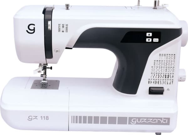 Guzzanti GZ118, Svart, Vit, Halvautomatisk symaskin, Sy, 4 Steg, Rotations-, Mekanisk