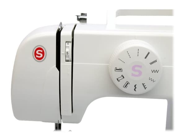 SINGER Start 1306, Valkoinen, Automaattinen ompelukone, 4-vaiheinen, Vaihtuva, Painikkeet, Vipu, Mekaaninen
