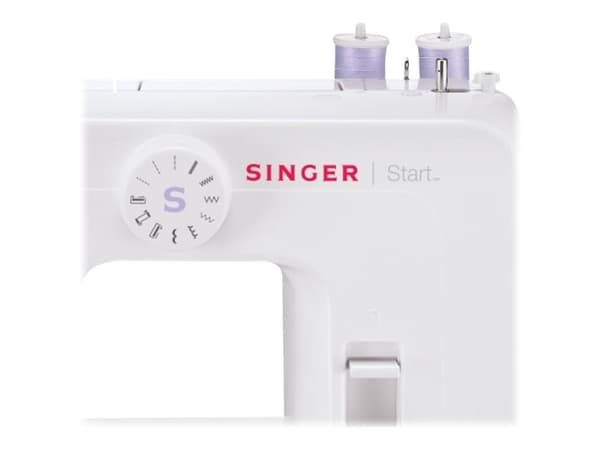 SINGER Start 1306, Valkoinen, Automaattinen ompelukone, 4-vaiheinen, Vaihtuva, Painikkeet, Vipu, Mekaaninen