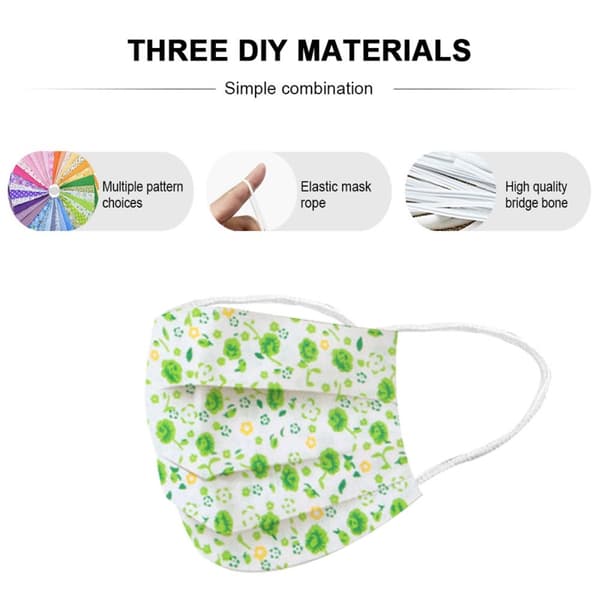137 STK DIY Face Cover Materiale Bomuldsstof Selvfremstillet sæt