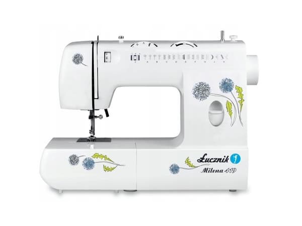 Lucznik Milena II 419, Vit, Manuell symaskin, Sy, 4 Steg, Elektrisk, 70 W