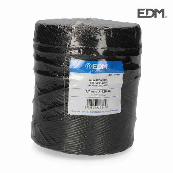 Bomuldsgarn EDM 87844 600/1 Sort Raffiabast