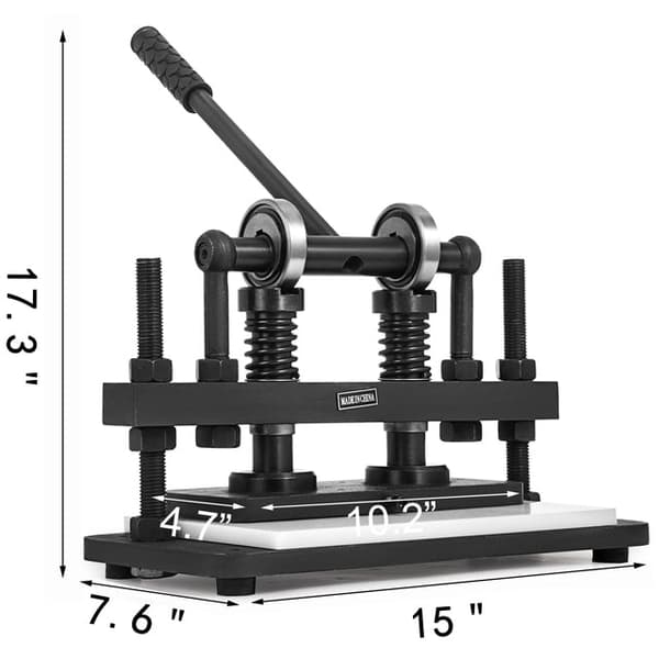 Handläder-skärmaskin - Justerbar höjd & tryckslag, stor övre platta, 1,5 ton bärande kapacitet