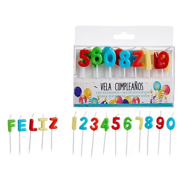 Candle Set Multicolour Birthday (12 Units)