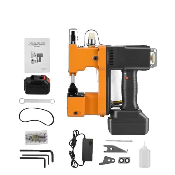 Elektrisk symaskin, trådlös, industriell förpackning, 2200mAh batteri, 220V EU-kontakt