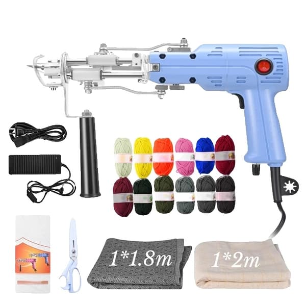 Tæppe Tufting Pistol, Skåret Luv & Loop Luv, Gør-det-selv Værktøj, 2 i 1 sæt trimmer, EU-stik 220V