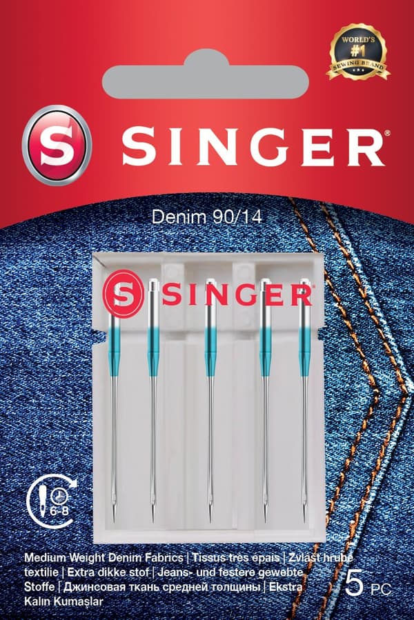Sangerinde | Denimnål 90/14 5PK