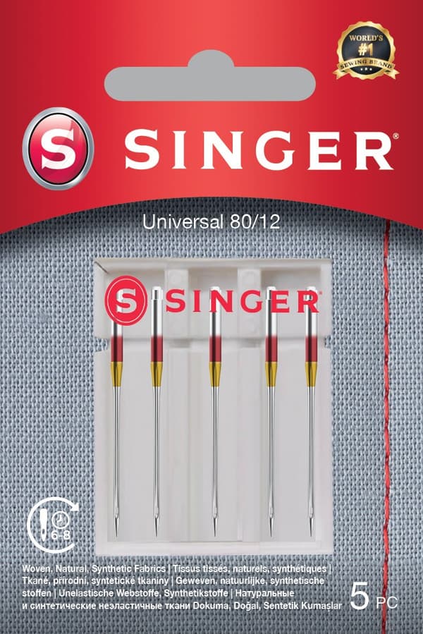 Sangerinde | Universalnål 80/12 5PK til vævede stoffer