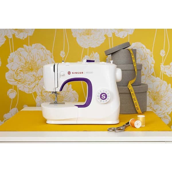 Singer M3505 Symaskin - Vit och lila - 75 W - Metallram