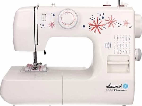 Lucznik Weronika II 2008, Hvit, Manuell symaskin, Sying, 4 trinn, Elektrisk, 70 W