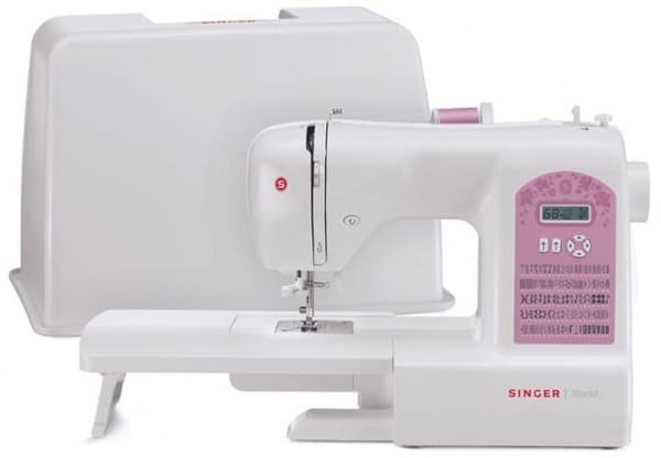 Singer 6699 symaskin, elektronisk, vit, rosa