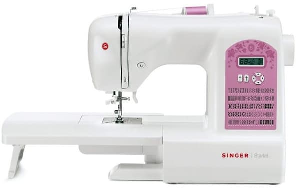 Singer 6699 symaskin, elektronisk, vit, rosa