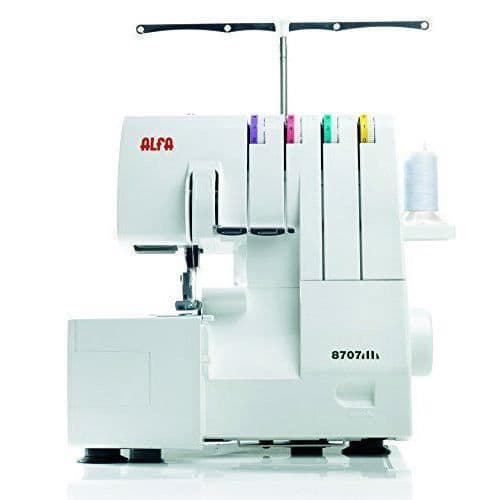 Symaskin och overlocker - Alfa - 8707 - 3 eller 4 trådar - Justerbart fottryck - 120W