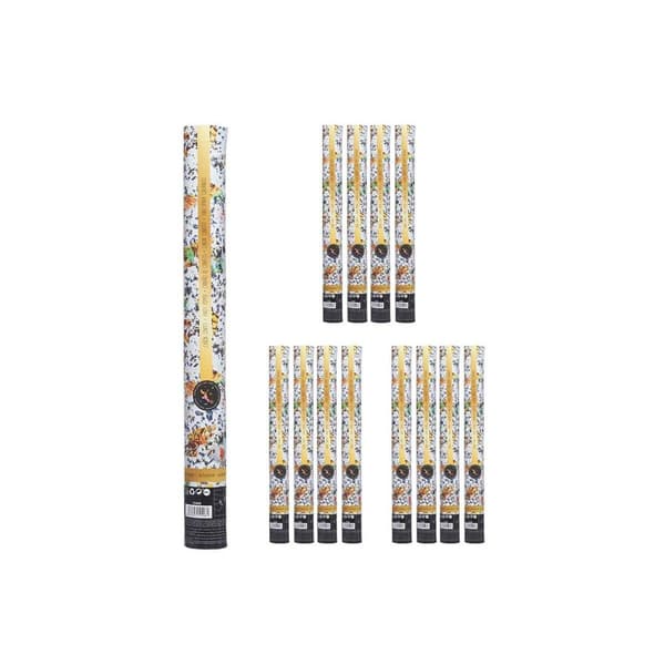 Confetti cannon 9901-30 Multicolour Paper Cardboard Plastic 5 x 28,5 x 5 cm (12 Units)