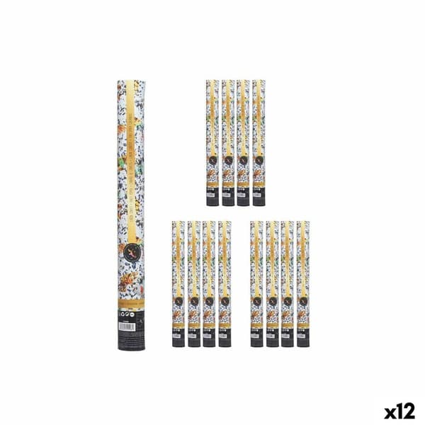 Confetti cannon 9901-30 Multicolour Paper Cardboard Plastic 5 x 28,5 x 5 cm (12 Units)