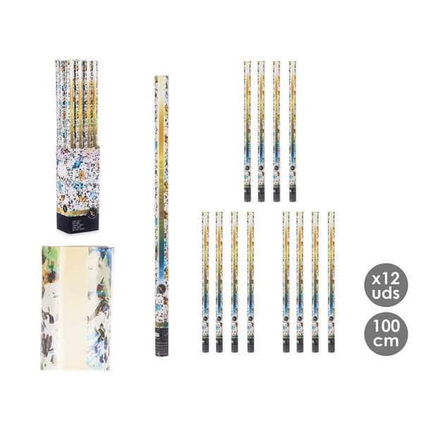Confetti cannon NAVI-AR-483 Multicolour Paper Cardboard Plastic 5 x 98,5 x 5 cm (12 Units)