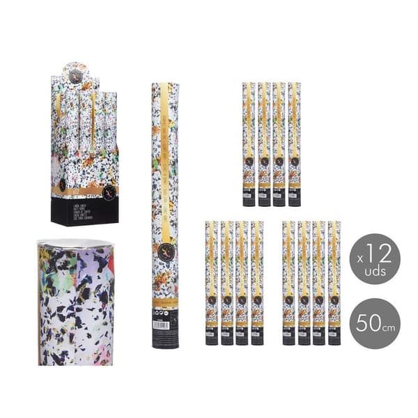 Confetti cannon 9901-50 Multicolour Paper Cardboard Plastic 5 x 48,5 x 5 cm (12 Units)