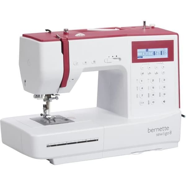 Elektronisk symaskin - Bernette - Sew&amp;GO8 - 197 program - LCD-skärm - Automatisk trädare