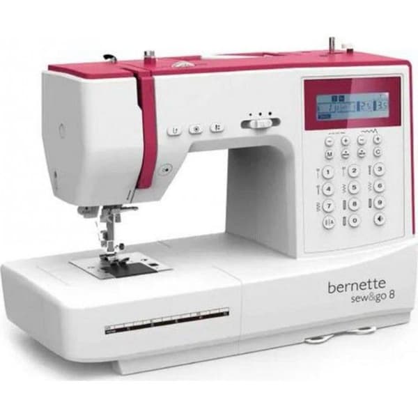 Elektronisk symaskin - Bernette - Sew&amp;GO8 - 197 program - LCD-skärm - Automatisk trädare